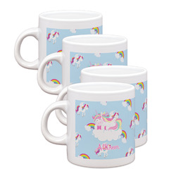 Rainbows and Unicorns Single Shot Espresso Cups - Set of 4 (Personalized)