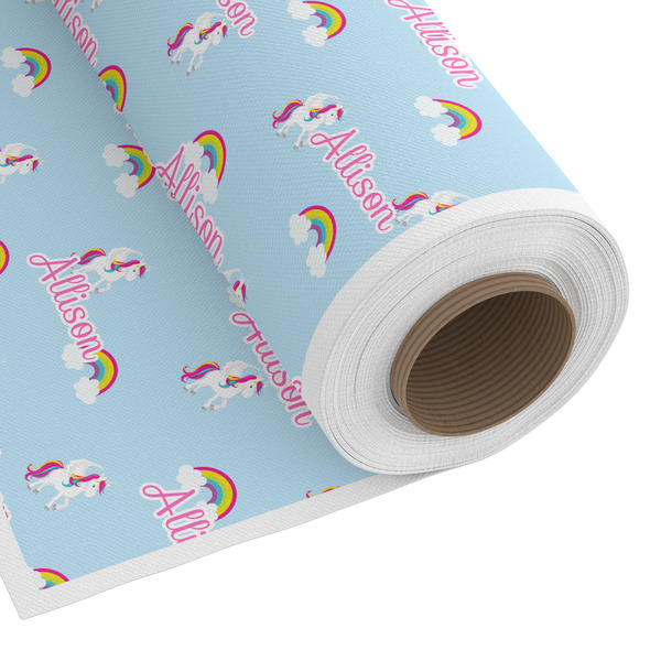Custom Rainbows and Unicorns Fabric by the Yard - Spun Polyester Poplin (Personalized)