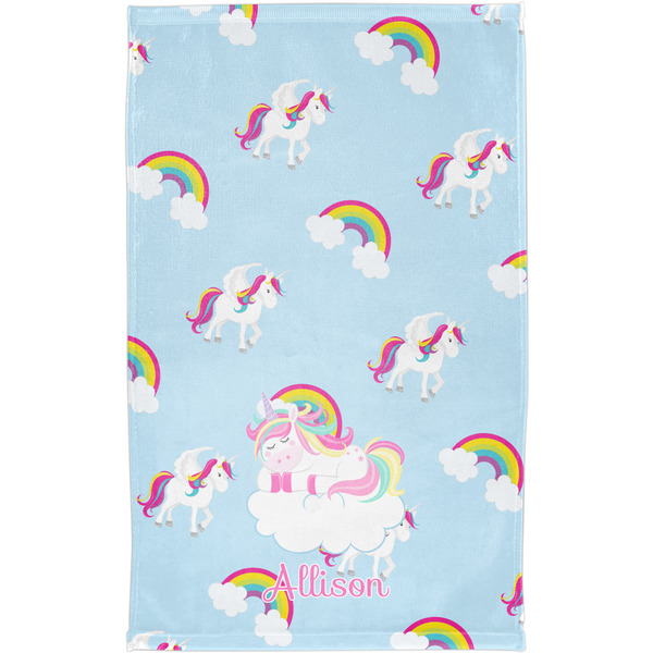 Rainbows and Unicorns Finger Tip Towel - Full View