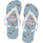Rainbows and Unicorns Flip Flops (Personalized)