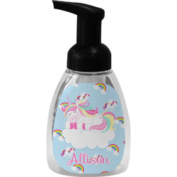 Rainbows and Unicorns Foam Soap Bottle - Black (Personalized)