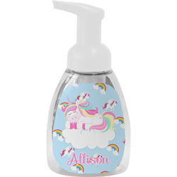 Rainbows and Unicorns Foam Soap Bottle - White (Personalized)