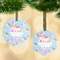Rainbows and Unicorns Frosted Glass Ornament - MAIN PARENT