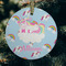 Rainbows and Unicorns Frosted Glass Ornament - Round (Lifestyle)