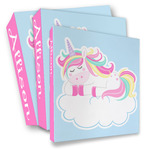 Rainbows and Unicorns 3 Ring Binder - Full Wrap (Personalized)
