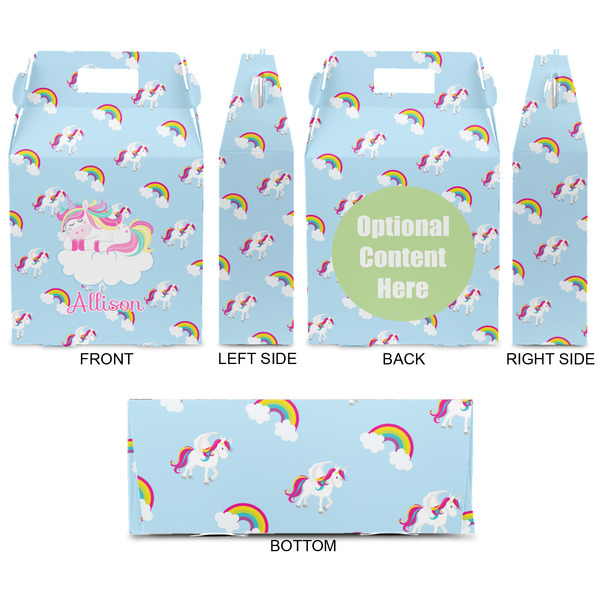 Rainbows and Unicorns Gable Favor Box - Approval