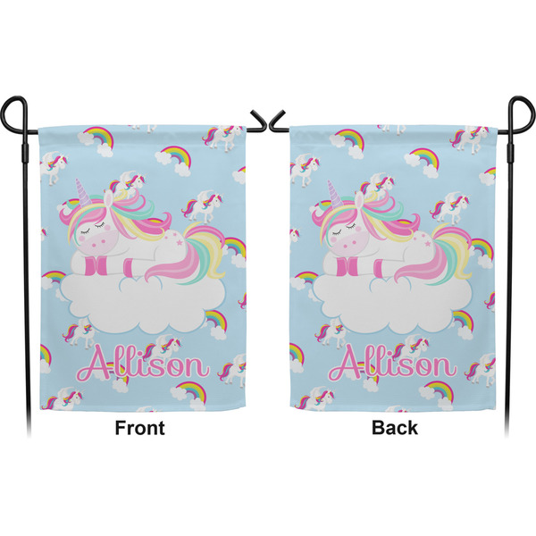 Rainbows and Unicorns Garden Flag - Double Sided Front and Back