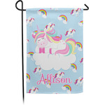 Rainbows and Unicorns Small Garden Flag - Double Sided w/ Name or Text