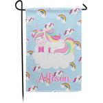 Rainbows and Unicorns Small Garden Flag - Double Sided w/ Name or Text