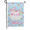 Rainbows and Unicorns Small Garden Flag - Double Sided w/ Name or Text