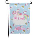 Rainbows and Unicorns Small Garden Flag - Single Sided w/ Name or Text