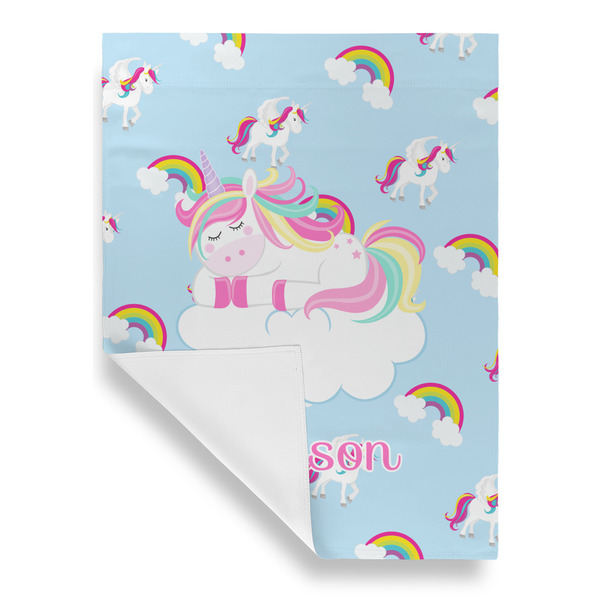 Rainbows and Unicorns Garden Flags - Large - Single Sided - FRONT FOLDED