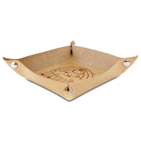 Rainbows and Unicorns Genuine Leather Valet Trays - ANGLE (folded)