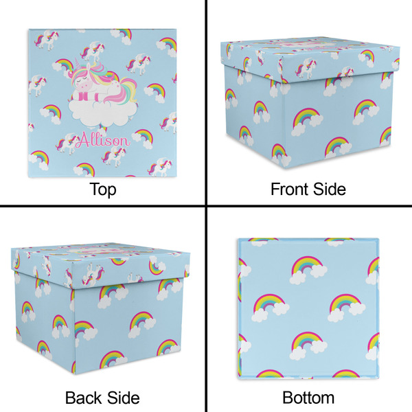 Rainbows and Unicorns Gift Boxes with Lid - Canvas Wrapped - Medium - Approval