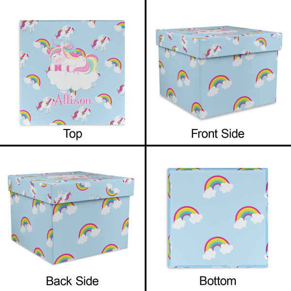 Rainbows and Unicorns Gift Boxes with Lid - Canvas Wrapped - Small - Approval
