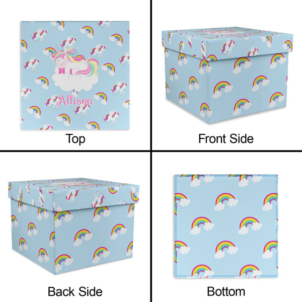 Rainbows and Unicorns Gift Boxes with Lid - Canvas Wrapped - X-Large - Approval