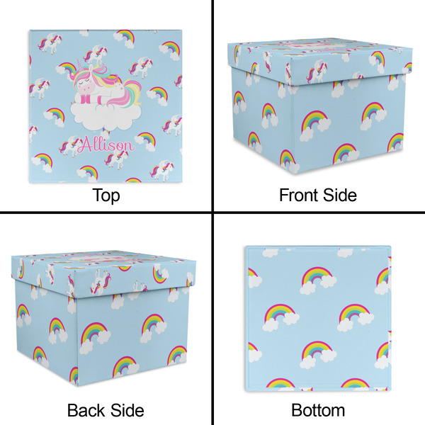 Rainbows and Unicorns Gift Boxes with Lid - Canvas Wrapped - XX-Large - Approval