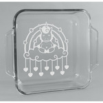 Rainbows and Unicorns Glass Cake Dish - 8in x 8in