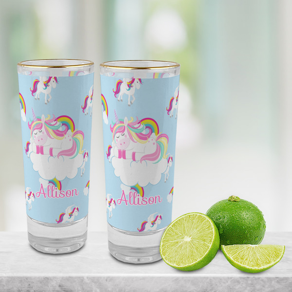 Rainbows and Unicorns Glass Shot Glass - 2 oz - LIFESTYLE