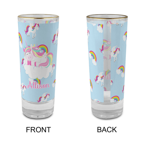 Rainbows and Unicorns Glass Shot Glass - 2 oz - Single - APPROVAL