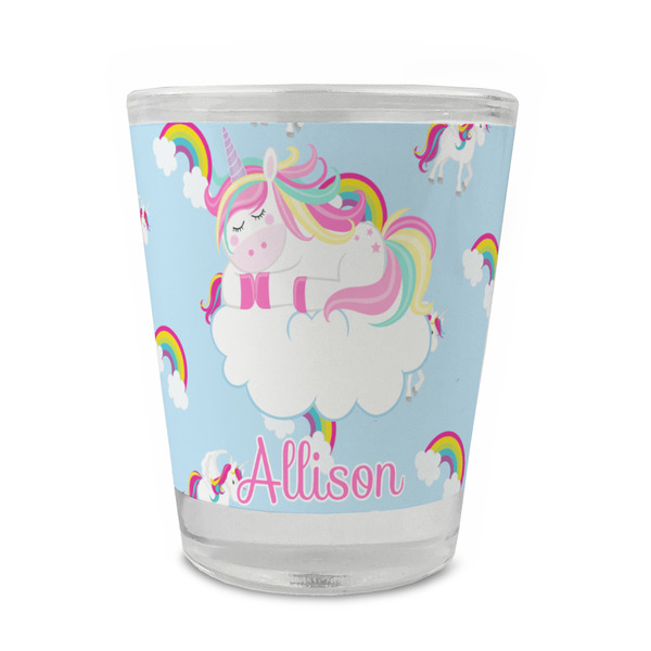 Rainbows and Unicorns Glass Shot Glass - Standard - FRONT