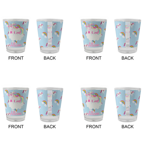 Rainbows and Unicorns Glass Shot Glass - Standard - Set of 4 - APPROVAL