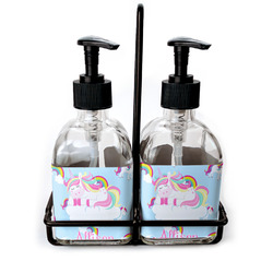 Rainbows and Unicorns Glass Soap & Lotion Bottles (Personalized)