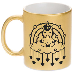 Rainbows and Unicorns Metallic Mug (Personalized)