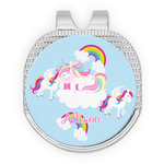 Rainbows and Unicorns Golf Ball Marker - Hat Clip - Silver