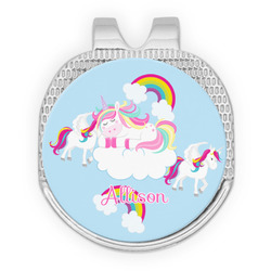 Rainbows and Unicorns Golf Ball Marker - Hat Clip - Silver