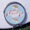 Rainbows and Unicorns Golf Ball Marker Hat Clip - Silver - Front