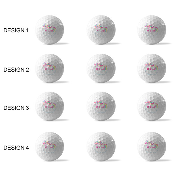Rainbows and Unicorns Golf Balls - Generic - Set of 12 - APPROVAL