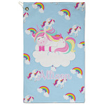 Rainbows and Unicorns Golf Towel - Poly-Cotton Blend w/ Name or Text