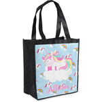 Rainbows and Unicorns Grocery Bag w/ Name or Text