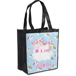 Rainbows and Unicorns Grocery Bag w/ Name or Text