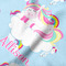 Rainbows and Unicorns Hooded Baby Towel- Detail Close Up