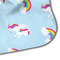Rainbows and Unicorns Hooded Baby Towel- Detail Corner