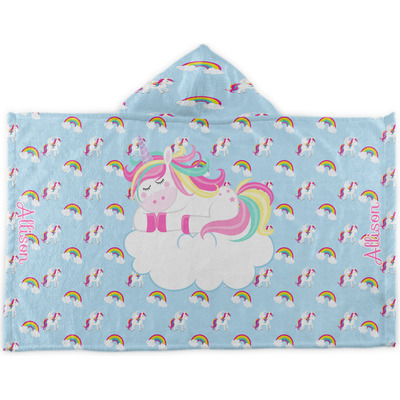 Rainbows and Unicorns Kids Hooded Towel (Personalized)