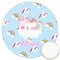 Rainbows and Unicorns Printed Cookie Topper - 3.25" (Personalized)