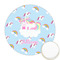 Rainbows and Unicorns Printed Cookie Topper - Round (Personalized)