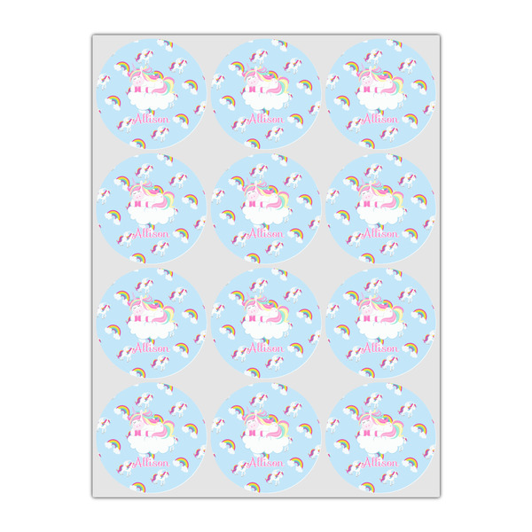 Rainbows and Unicorns Icing Circle - Small - Set of 12