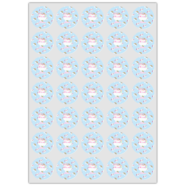 Rainbows and Unicorns Icing Circle - XSmall - Set of 35