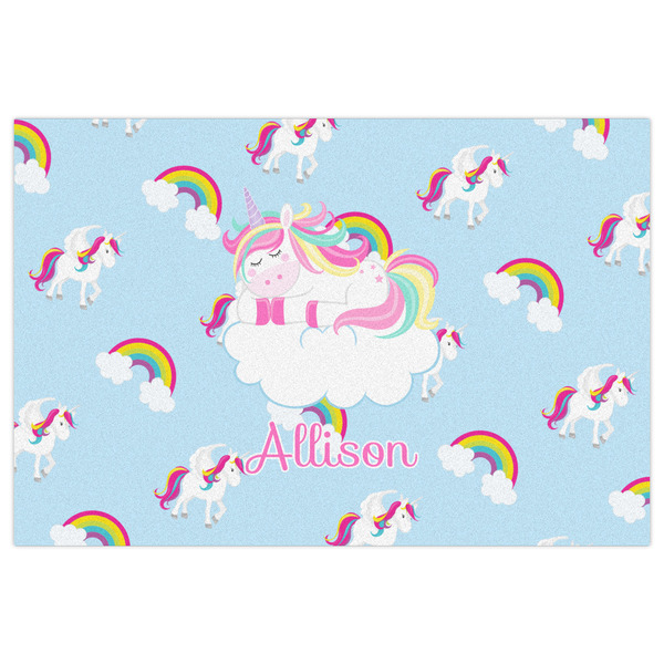 Rainbows and Unicorns Indoor / Outdoor Rug - 2'x3' - Front Flat