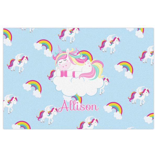 Rainbows and Unicorns Indoor / Outdoor Rug - 4'x6' - Front Flat