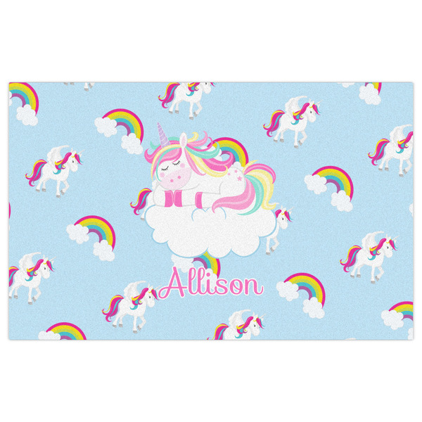 Rainbows and Unicorns Indoor / Outdoor Rug - 5'x8' - Front Flat