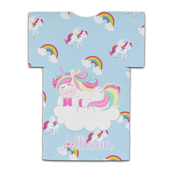Rainbows and Unicorns Jersey Bottle Cooler - BACK (flat)