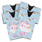 Rainbows and Unicorns Jersey Bottle Cooler - Set of 4 (Personalized)