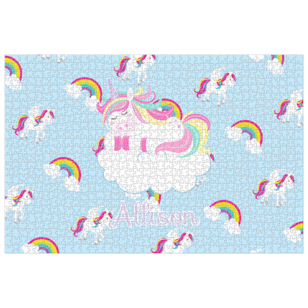 Custom Rainbows and Unicorns Jigsaw Puzzle - 1000-piece (Personalized)