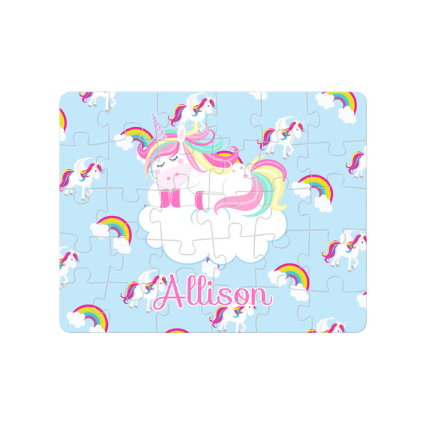 Custom Rainbows and Unicorns 30 pc Jigsaw Puzzle (Personalized)