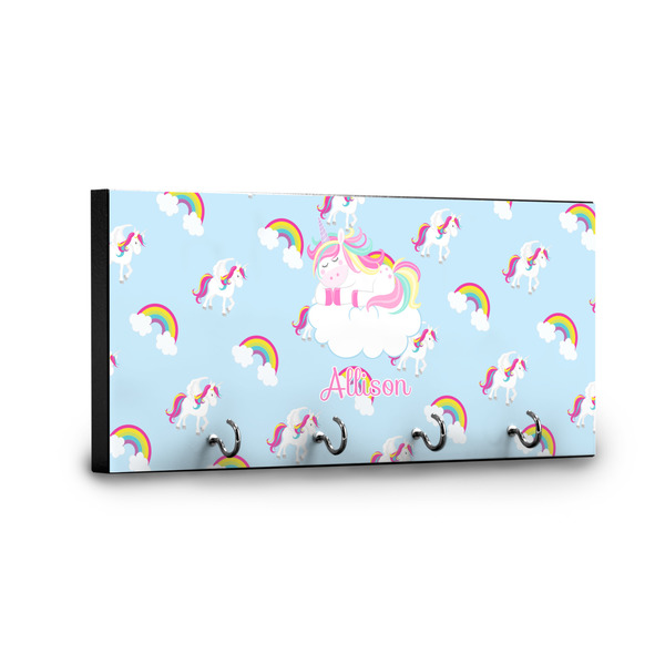 Rainbows and Unicorns Key Hanger - Front View with Hooks
